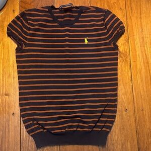 Polo Ralph Lauren Striped  Shirt - Blue and Tan size small